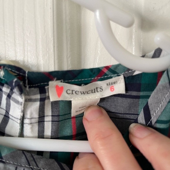 J Crew crewcuts holiday plaid top size 6 - Picture 3 of 8